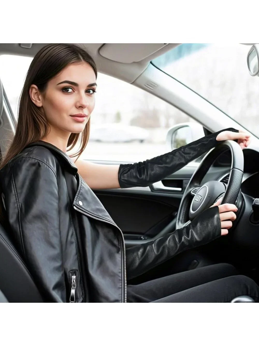 Soft Lambskin Leather Fingerless Gloves for Opera, Parties, & Driving - Chic